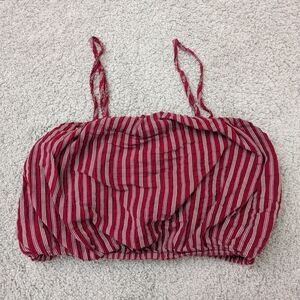 American Eagle Outfitters Red and White Striped Camisole